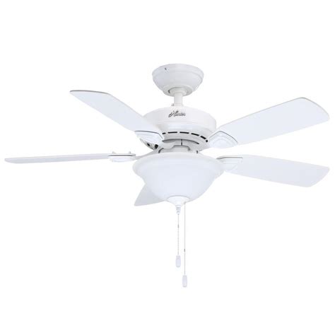 A ceiling fan with lights brings superior lighting and improved airflow to any room in your home. Hunter Caraway 44 in. Indoor White Ceiling Fan with Light ...