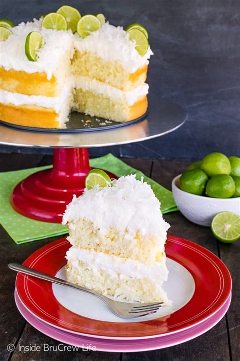 Coconut Key Lime Rum Cake Layers Of Key Lime Cake Topped With A Rum