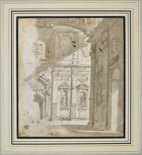 Marco Ricci Belluno 1676 Venice 1730 The Interior Of A Palace