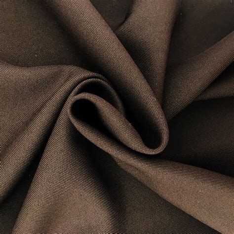 Brown Polyester Twill Fabric