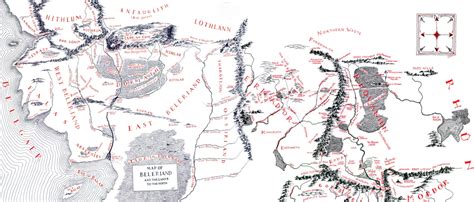 Map Of Middle Earth First Age Maping Resources