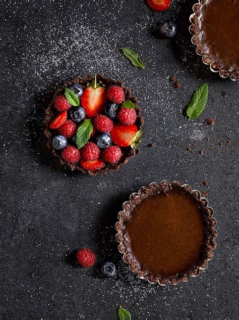 Chocolat Berry Tartlettes Lebensmittel Essen Süße Rezepte Leckeres Essen
