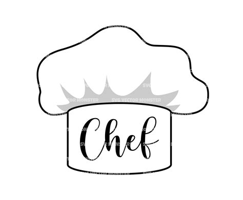 Chef Hat Svg Cook Svg Vector Cut File For Cricut Silhouette Pdf Png