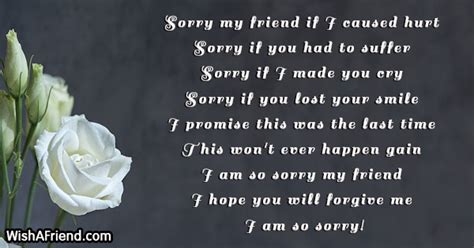 I Am Sorry Messages For Friends