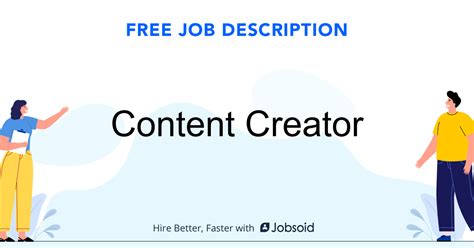 Content Creator Job Description Jobsoid
