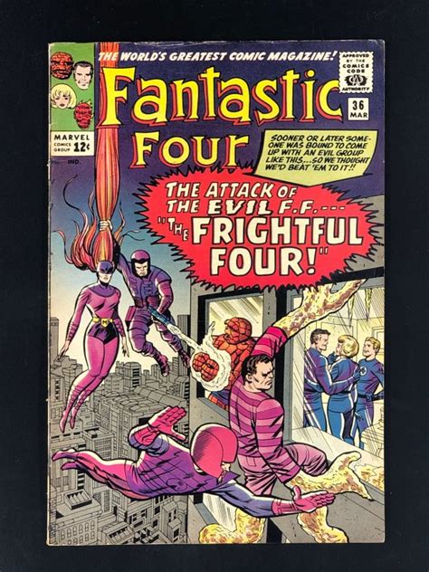 Fantastic Four 36 1965 Frgd 1st App Frightful Four And Medusa Comic