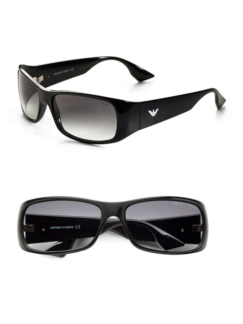 Emporio Armani Sport Wrap Sunglasses In Black For Men Lyst
