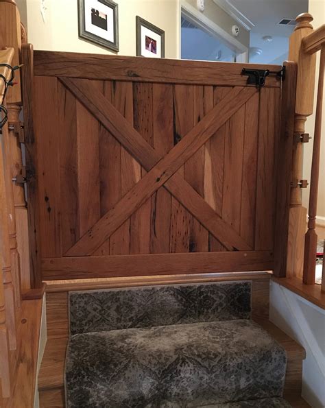 Traditional Barn Door Baby Gate For Stairs Custom Pet Or Baby Gate