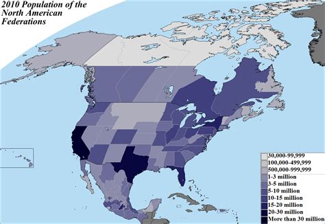 2010 North American Federations Population Map By Iori Komei On Deviantart