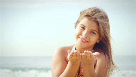Young Brazilian Girl Smiles On A Beach In Brazil Stock Video Footage