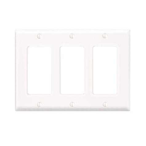 Maybe you would like to learn more about one of these? Leviton Decora 3-Gang Wall Plate, White-R52-80411-00W - The Home Depot
