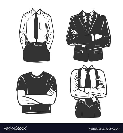 Mans Profile With A Folded Arms Vector Illustration Download A Free