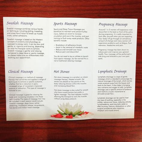 Mike Varney Physiotherapy On Instagram “take A Look At The Inside Of Our New Massage Leaflets