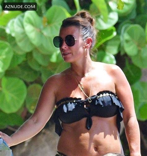 Coleen Rooney Sexy Black Bikini Out On The Beaches Of Barbados Aznude