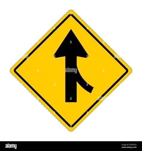 Merging Traffic Sign Hi Res Stock Photography And Images Alamy