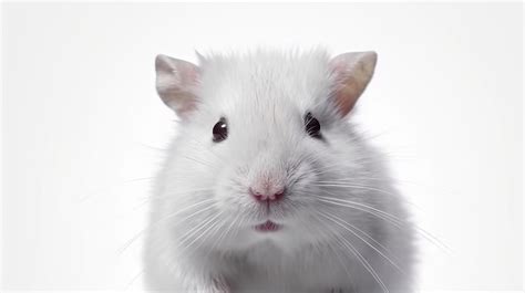 Premium Ai Image Close Up Of A White Hamster Looking At The Camera