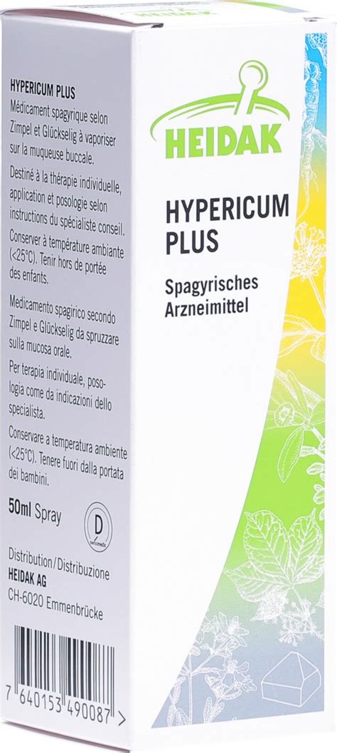 Heidak Spagyrik Hypericum Plus Spray 50ml In Der Adler Apotheke