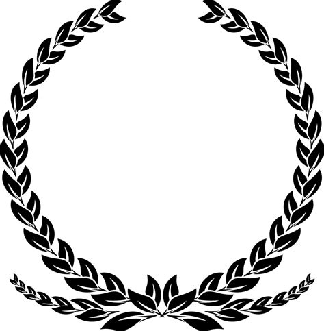 Curve Clipart Leaf Crown Laurel Wreath Vector Psd Tra