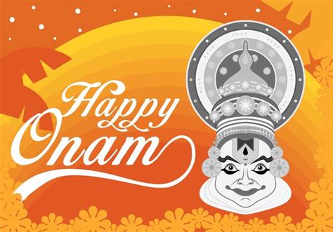 Onam background png, happy onam text png, onam logo, onam graphic design, onam notice, theyyam vector, onam symbols, onam posters in malayalam, onam flower png, onam notice model. Monochrome Onam Card-Poster - Download Free Vectors ...