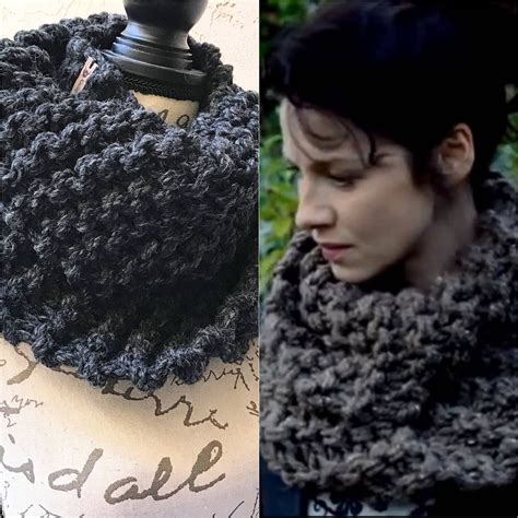 Outlander Claire Cowl Infinity Scarf Chunky Knit 8 Colors Etsy