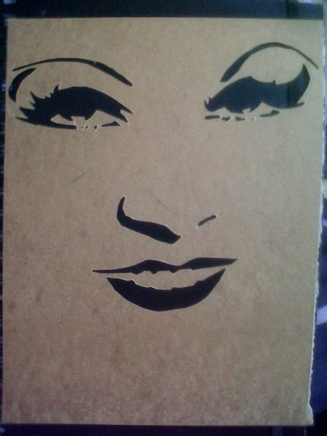 Face Stencil I Created Stencils Face Stencil Print Paint Pretty Lady