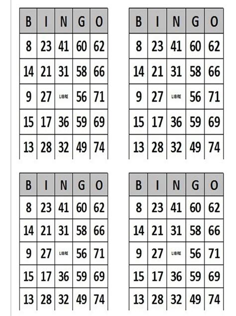 Cartones De Bingo En Pdf Para Imprimir Abc Cartones De Bingo Bingo
