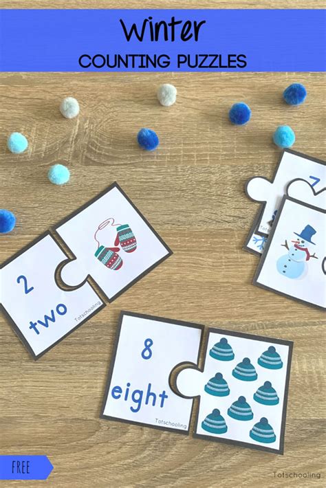 Winter Counting Puzzles Totschooling Toddler Preschool