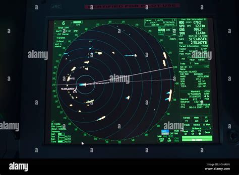 Ship Radar Display With Ais Stock Photo Alamy