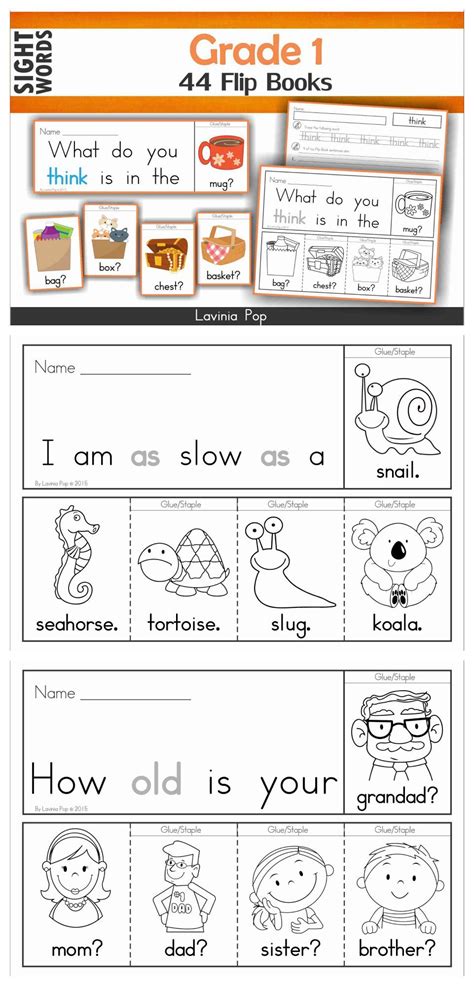 Most Popular Teaching Resources Sight Word Fluency Flip Books Grade 1