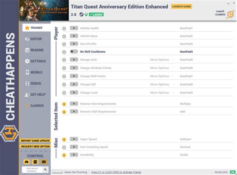 Activate the trainer options by checking. Titan Quest Anniversary Edition Trainer +18 v2.8 (Cheat ...