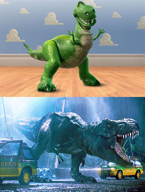 Toy Story Rex Jurassic Park T Rex Comparison Meme Hd Template Know Your Meme Vlrengbr