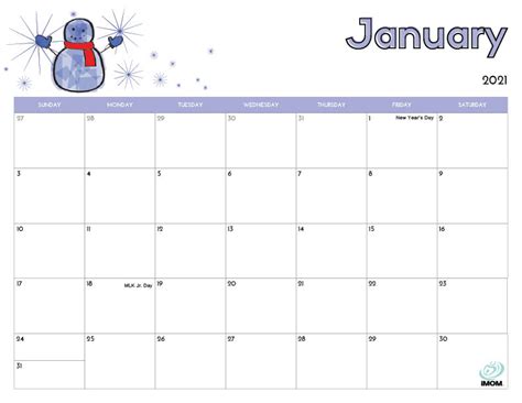 Cute 2021 Printable Blank Calendars Custom Editable 2021 Free