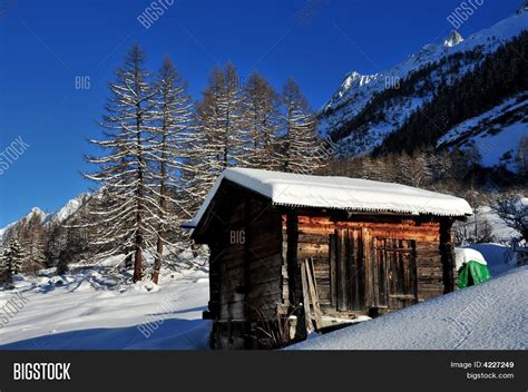 Log Cabin Snow Image And Photo Free Trial Bigstock