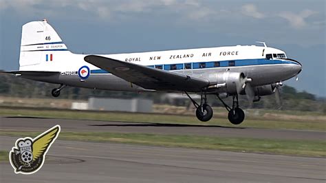 Post Ww2 Royal New Zealand Air Force Dc3 Takeoff Youtube