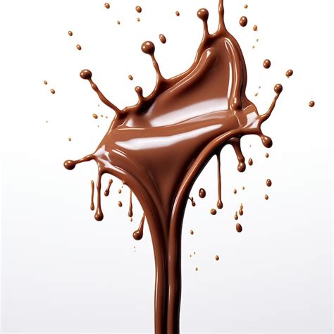 Premium Photo Melted Chocolate Dripping On White Background