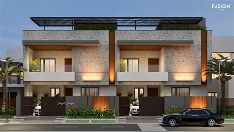 Jagjit Singh On Behance Row House Design Modern House Facades