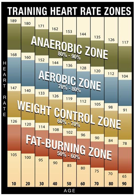 Training Heart Rate Zones Chart Modern Poster 13x19
