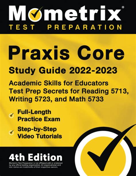 Buy Praxis Core Study Guide 2022 2023 Academic Skills For Educators