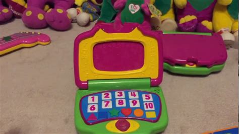 Mattel Barney Learning Fun Interactive Laptop Toy With 5 Cards 2002