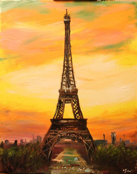 Sunset Eiffel Tower By Dinosaurcat On Deviantart