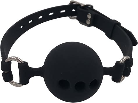 Raycity Fetisch BDSM Bondage Extreme Silikon Atmungs Mund Mundknebel Für SM Größe M Black