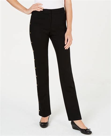 Jm Collection Side Trim Ponte Knit Pants Created For Macys Macys