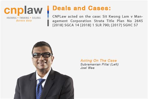 Strata title to come with vp. CNPLaw acted on the case: Sit Kwong Lam v Management ...
