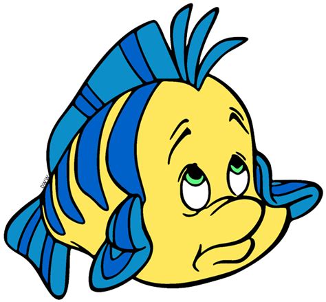 Disney Character Drawings Flounder