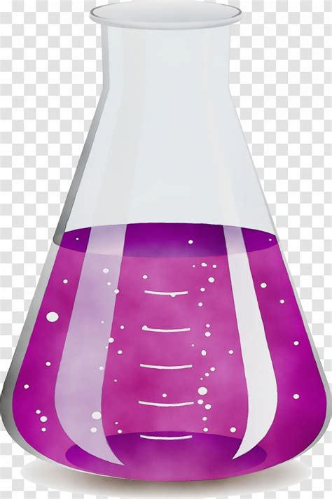 Beaker Cartoon Purple Magenta Laboratory Equipment Transparent PNG