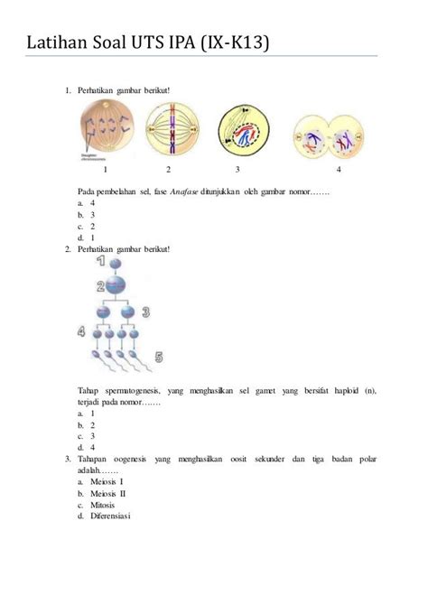 Soal latihan ipa kelas ix kurikulum 2013 | Ipa, Map