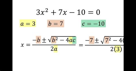 Ecuacion Cuadratica Por Formula