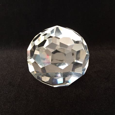 Tiffany And Co Faceted Crystal Paperweight Glass Paperweight Etsy