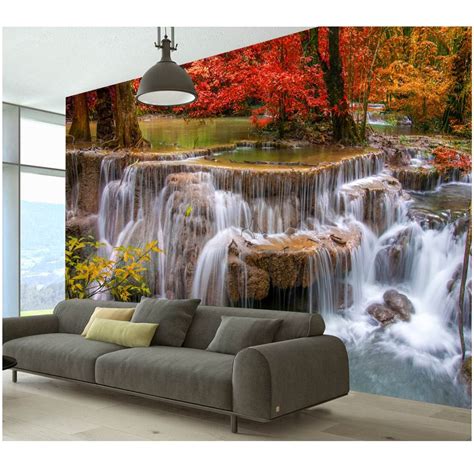 papel de parede cachoeira paisagens sala quarto natureza