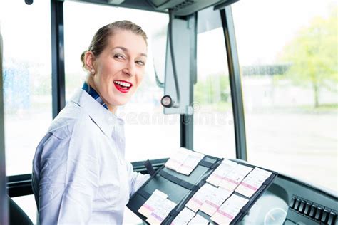 Bus Driver Woman Selling Tickets Stock Image Image Of Driver Occupation